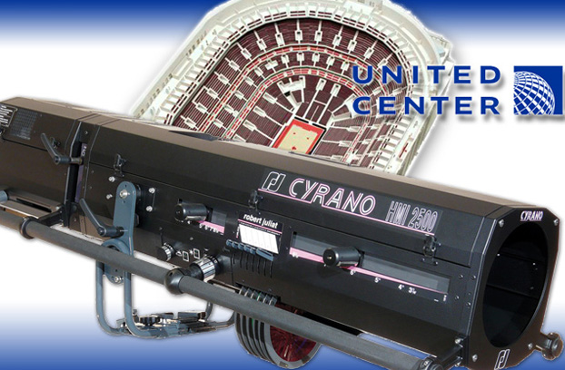 United Center Purchases Robert Juliat Cyrano Followspots