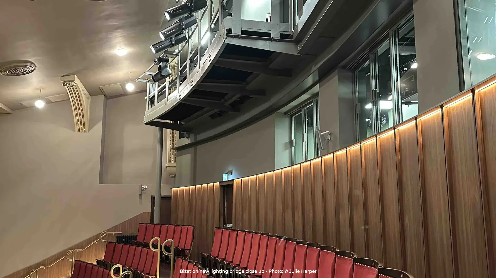 Bizet on new lighting bridge close up - Photo: © Julie Harper