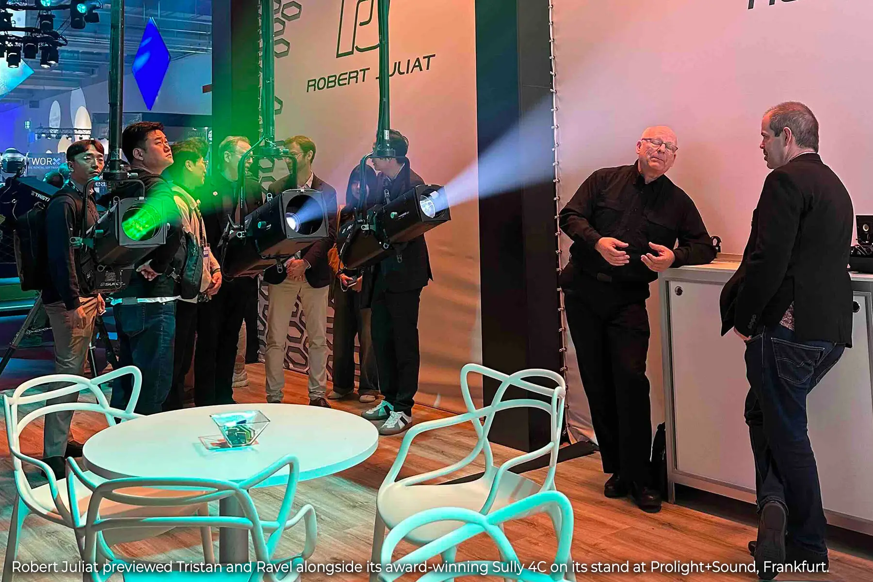 Robert Juliat previewed Tristan and Ravel alongside its award-winning Sully 4C on its stand at Prolight+Sound, Frankfurt