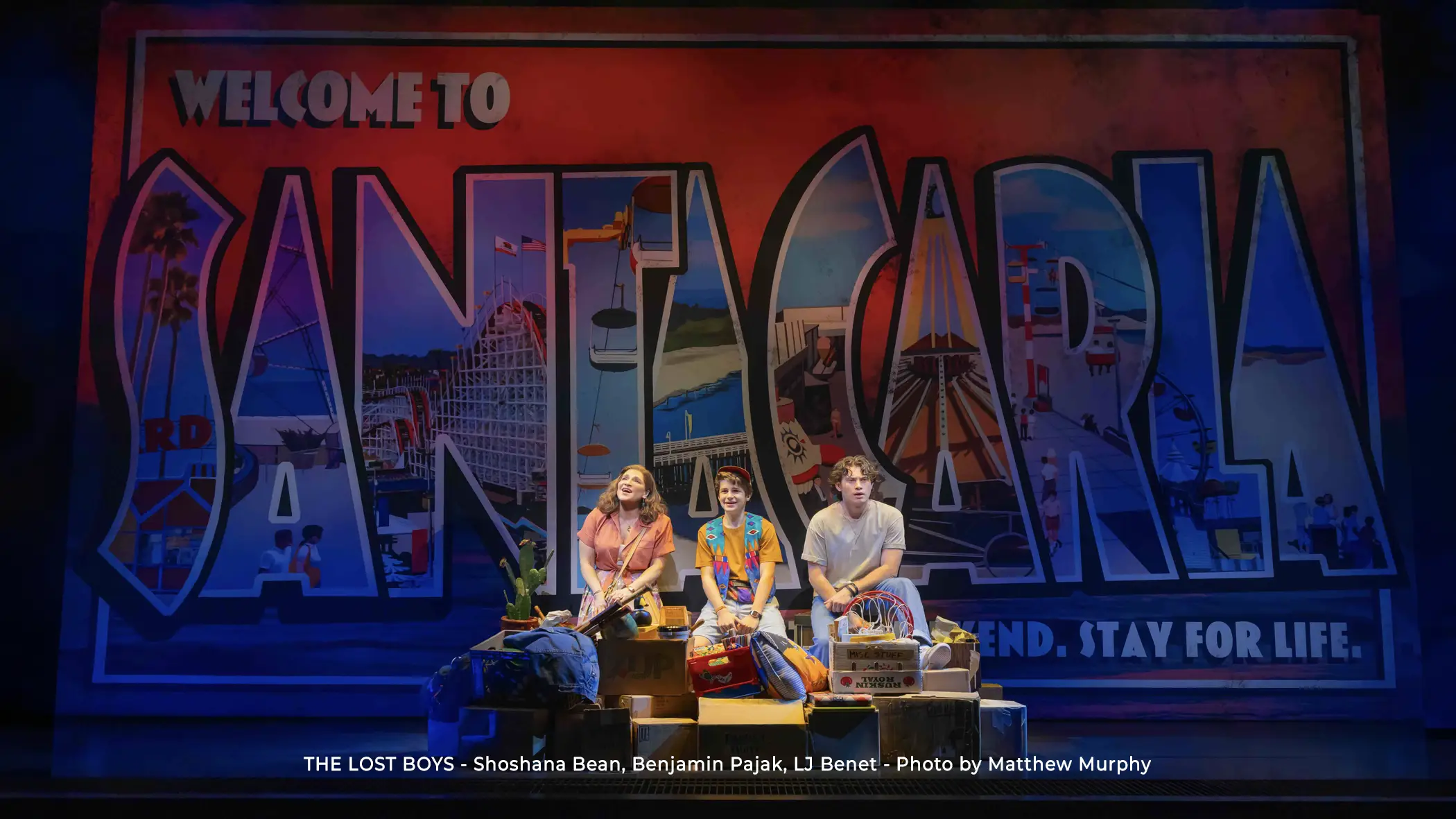 THE LOST BOYS - Shoshana Bean, Benjamin Pajak, LJ Benet - Photo by Matthew Murphy