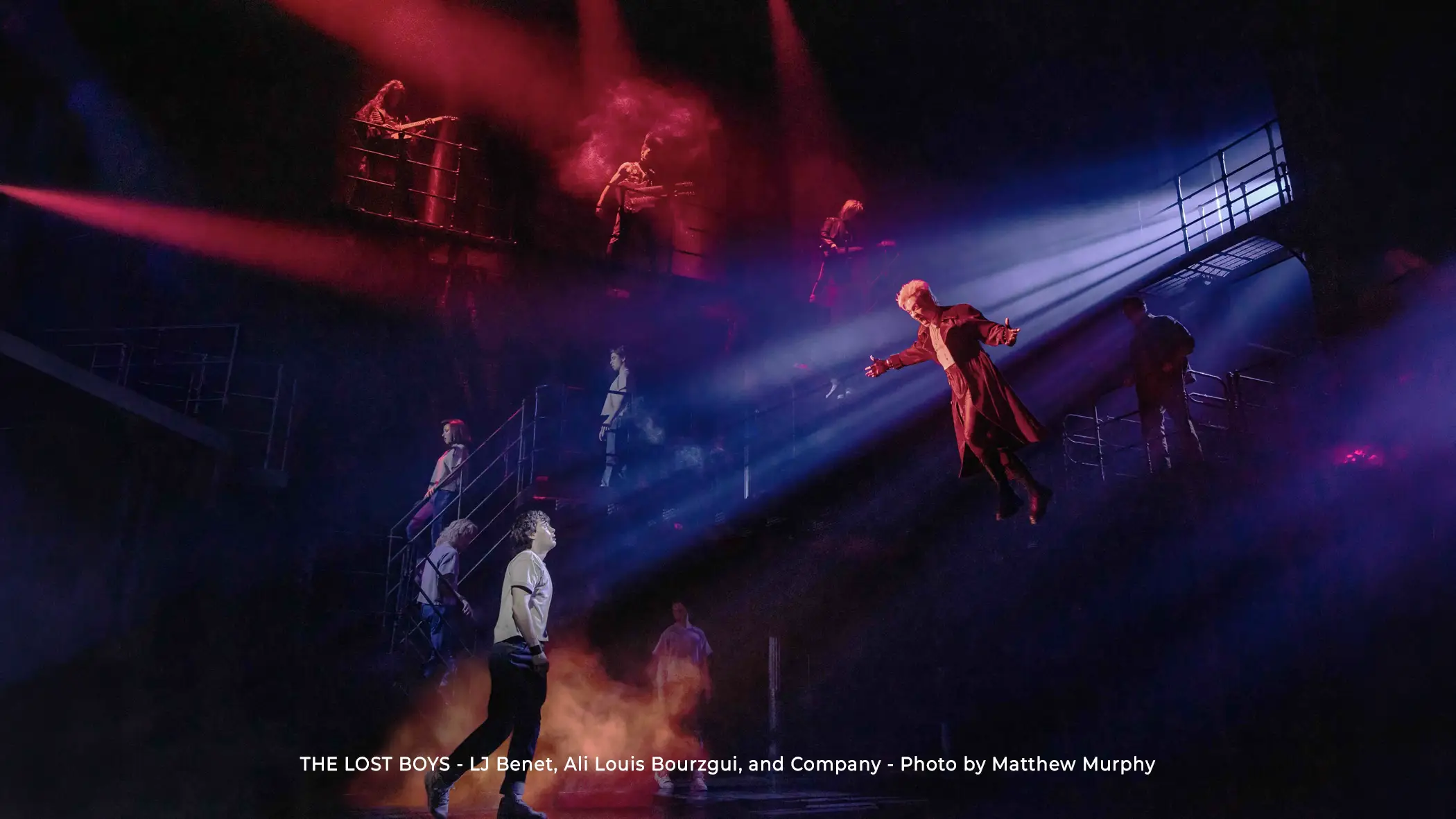 THE LOST BOYS - LJ Benet, Ali Louis Bourzgui, and Company - Photo by Matthew Murphy