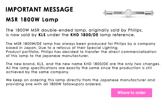 PHILIPS 1800W MSR - Lamp messsage