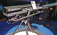 The new Merlin followspot on the Robert Juliat/Ambersphere Solutions stand at PLASA 2014.