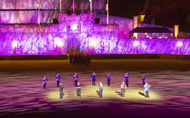 Robert Juliat Merlin followspots pick out individual talent at the Royal Edinburgh Military Tattoo in Wellington, New Zealand. Photo: © Blair McLaren