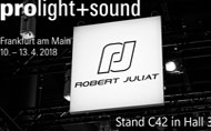 Robert Juliat will be exhibiting at Prolight+Sound 2018 in Hall 3.0 Stand C42